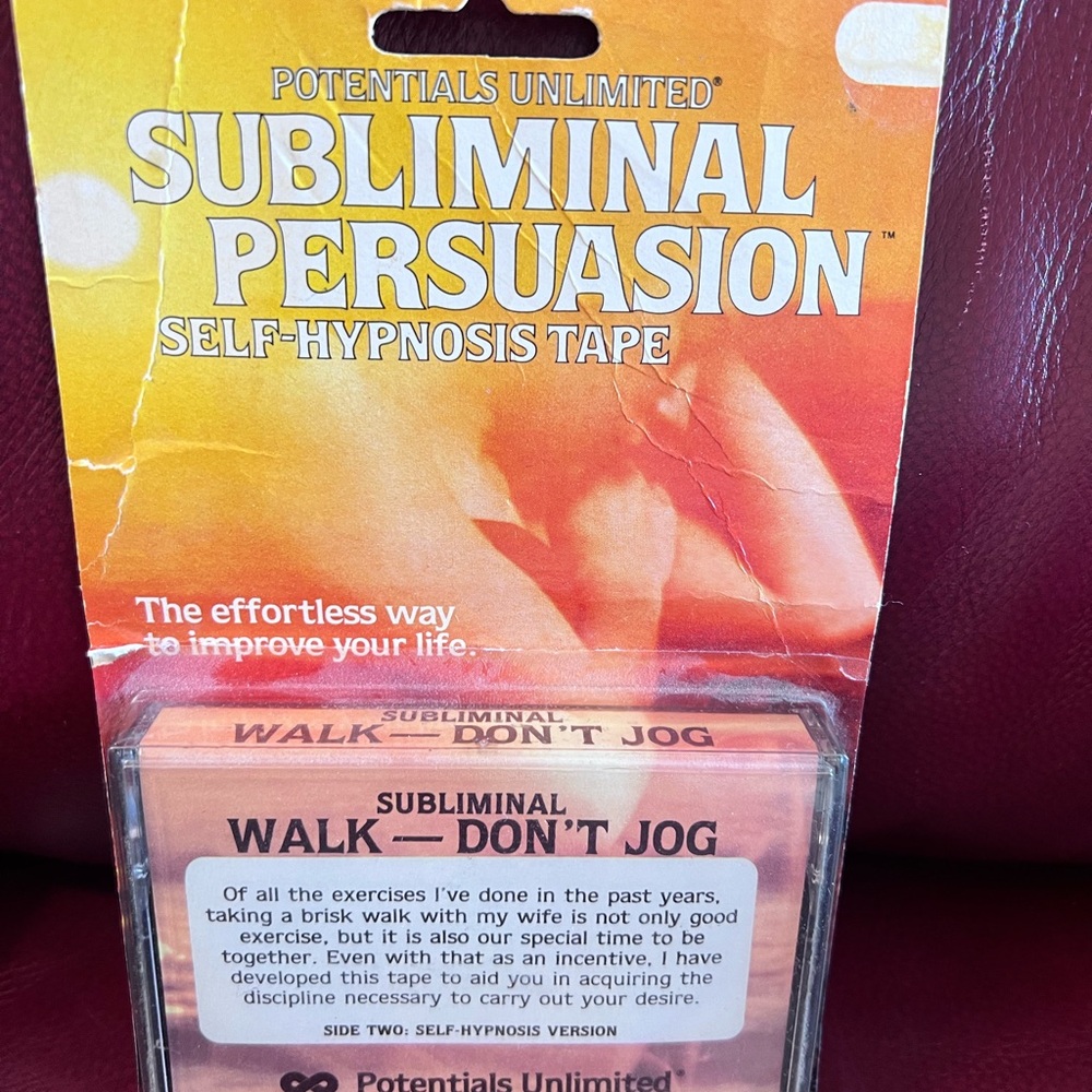 Potentials Unlimited Subliminal Persuasion Self-Hypnosis Cassette 1980s unopened